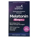 Sleep soundly Melatonin 10mg, 快动作, 扩展释放睡眠公式, 60 service, Blue