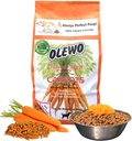 Olewo 原创胡萝卜换狗 – Fiber换完美Poop,Dog Food Topper换成Picky Eaters,自然皮肤和煤炭支持,多维他命,消化剂和古特健康,5.5磅