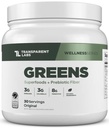 透明实验室 Prebiotic Greens - 超级食品粉末和抗氧化剂 有机螺旋藻、克洛伊拉、阿卡西亚、和绿香蕉粉末补充剂 - 30种服务品,未受欢迎