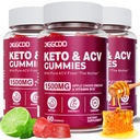(3 Pack) Keto ACV Gummys Extreme 1500MG Keto Gummys 苹果苹果苹果苹果醋 配以石榴甜菜汁 果汁 粉 B12 Vegan Non GMO 180 Gummys 配制.