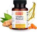 生命拯救、鱼油DHA EPA Omega 3和Turmeric Supplement w/Bioperine、CurcuWin 46X 支持工作恢复的高级吸收Crucumin、联合、肌肉、心肺和脑健康,30 Capsules