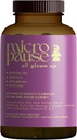 所有Glown Up Advanced Beauty Complex Glow and grow Gummys 配有Biotin,Collagen,以及抗氧化剂维生素A,C,E为毛发,皮肤,和直肠.