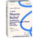 Foster & Thrive 胸腔摄入 Mucus 扩展释放,600 mg Guaifenesin 释放过量的 Mucus 导致的胸腔摄入,(与 Mucinex 12小时扩展释放的比较),40 片