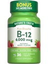 自然界的真理 B12 维生素 6000 mcg | Methycobalamin | 36 板块 | 快速溶解 天然贝里 Flavor | Vegan, Non-GMO & Gluten Free