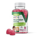 Viteey Kids Magnesium Citrate Gummys - 支持睡眠援助, Calm Gummys, 肌肉放松器, 优化放松 - 蔬菜, Gelatin Free, Gluten Free, GMO Free - Tasty Chewable Raspberry Flavored Gummy - 美味的可口草莓 Flavored Gummy (英语)