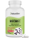魔法Mag C by NaturalSlim, Magnesium Citrate with Potassium for Muscle relax, Sleep 质素, Nerve 函数和电解质支持, Daily Magnesium Supplement for Mexical Slim, 100 Capsules 1pk