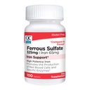 质量选择 铁 65 mg(325 mg Ferrous Sulfate) 高概率铁支持100个瓶子中的辅料