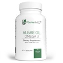 FürstenMED藻油 Vegan Omega 3 - 心脏,大脑和联合健康支持 - 2000mg藻油,其中700mg DHA & 320mg EPA + 3,6mg 维生素E / 每日剂量 - 基本脂肪酸