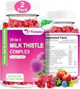 牛奶 This(英語:Milk Thistle Gummys, 1 Herbal Profecture), 10 in liver cleanse Detox 修復配有 Dandelion Root, Turmeric, Artichoke Optimal Liver 函数和消化性健康 混合贝里 Fravor 的草药配方