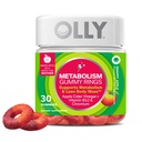 OLLY代谢 Gummy Rings,苹果苹果苹果苹果苹果醋,维生素B12,铬,能源和消化健康,Chewable Supplement, Apple Flavor - 30 Counter