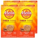 Metamucil Fiber Thins, Daily Fiber Supplement Snack, Psyllium Husk Powder, 5g Fiber per service, 支持消化性健康和满足性饥饿, 肉桂辣椒 Flavor, 包, 4, 12个服务对象