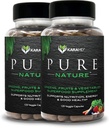 KARAMD Pure Nature QQ绿色,水果和蔬菜补充 QQ维生素,纤维和抗氧化剂 20种水果和蔬菜补充 能源与文摘 QQ Gluten Free & Vegan Friendly (2 Pack)