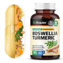 BIO KRAUTER Turmeric 配有 Boswellia 提取卡普尔斯 - 2000 mg Blend - 100 计数 - Vegan Boswellia Turmeric (Curcumin) - 公式 w/ Black Pepper