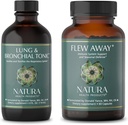 Natura 健康产品 肺和支气管通心粉和Flew Away 补充包 - Soothes和Tonize the Respiratory System - Immune System 支持和季节性防御