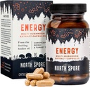 有机 " 能源 " 蘑菇提取器 Capsule Supplement QQ Stamina & Endurance | Cordyceps, Reishi, Turkish Tail 100% 果品体提取器 | Vegan, Non-GMO | 在美国制造 - 120 ct