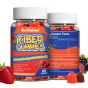 Fiber Gummys, 男女饮食纤维, Gut健康支助, Non-GMOs, Non-Gluten, Vegan, Mixed Berry and Strawberry Flavor, 120名古米伯爵