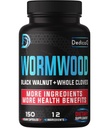 Premium Wormwood Capsules - Imune的5个月供应量 - 12种草药与黑胡桃叶,姜,图尔美等混合 - 150种