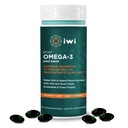 Iwi Omega-3 Sport, 60 Softgels (30 services), Plant-based Vegan Algae Omega 3 with DHA, 锻炼恢复辅助饮食补充, Krill & Fish Oil Alternature, No Fishy Afterastest