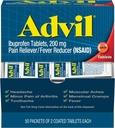 Advil Ibuprofen, 200mg(50包2个纸板) 50 ea(3包)