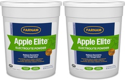 Farnam Apple Elite Horse Electrolyte Powder, 替换在运动期间在汗水中丢失的矿物, 极端天气和压力条件, 5磅, 40天供应量(包2)