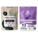 Junle Powders Bundle for Men's Health and Viritity: 5oz Fadogia Agrestis 提取粉 - 纯尼日利亚补充品+ 5oz Black Currant Powder - 冷冻干果实用于茶叶,果汁,滑冰,和更多!