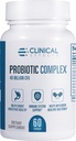 临床效果 Probiotic Complex - Gut Health Probiotics for Men and Men - 6 支持消化和整体健康的关键有机Probiotic 草条 - 60 Vegie Probiotic Capsules - 在美国制造