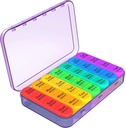 Daviky Weekly Pill Organization 4 Times a Day,大型7天Pill盒可携带旅行,药品Organization 盒装有可移动个人Pill容器以持有维生素,辅料和药品