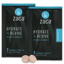 Zaca Recovery Chewable Supplement + Hydrate + Revive + party, travel, 锻炼和高度 → Non-Sugar & Non-Gluten → Mixed Berry, 2 packets = 4 板块