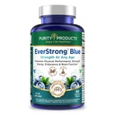 纯净产品 EverStrong 蓝色强壮建筑 + Brain Boosting w/Muscle Matrix Blend ft. Creatine 单水合物 + More,纯蓝色有机蓝莓综合体,1000 IU维生素 D3-90 片