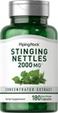 Piping Rock Stingtle Nettle Capsules 2000 mg + 180 Pills 聚焦叶片提取 → Non-GMO & Gluten 免费草药补充品