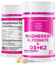 甘化镁 500mg 配有高概率维生素D3 10,000 IU & Vitamin K2 200mcg ++ 配有椰油加固,用于最佳吸收 ++ 非 GMO,无糖无糖软胶(60软胶)