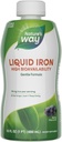 Nature's Way Liquid Iron, 100%的日值, 18毫克的铁作为 Ferric Glycnit / 服务, 无糖添加, Berry Flavored, 16 Fl Oz (包装 May Vary)