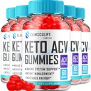 (5 Pack) Slimsculpt Keto ACV 重量损失 Gummys - 高级公式 Slim Smarpt Keto + ACV Gummys Apple Cider Vinegar Keto Slimsculpt ACV Gummys 饮食辅助评论 男子女性(300 Gummys)
