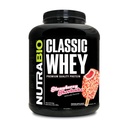 NutraBio Classic Whey蛋白粉 - 无填料,人工颜色,防腐剂 - 低甘油指数 - 草莓短饼,5英镑