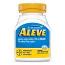 Aleve Pain Reliver & Fever Reductioner Naproxen Sodium Caplets, 体痛救济, 270 计数