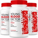 努特拉瑞兹(3包) 青血因子 Capsules - 官方血船清洁剂,保持健康稳定水平的所有自然补充剂,YoungBloud Factor支持药片审查(180 Capsules)