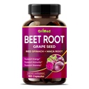 GriMed Beet Root with Grape种子提取器, Maca Root, Red Pinach & Ashwagandha – 180 蔬菜卡普尔