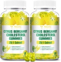 (2包) 无糖 Citrus Bergamot Gummys 健康胆固醇 - 所有自然补充品 25:1 意大利 Bergamot 支持健康抗衰老的无糖 Vegan Pectin 补充品