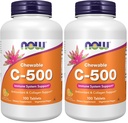 现在补充品,维生素C-500,抗氧化剂保护*,橙汁Flavor,100 Chewable Lozenges (Pack of 2)
