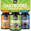 DailyBoost - 42 不同食品水果和蔬菜补充品,配有天然能源促进剂-来自自然的水果和蔬菜的平衡100%-美国制造