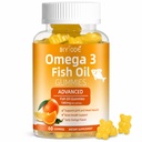 Omega-3 鱼油补充品:纯1000mg Omega-3 Gummys 支持心脏联合眼脑免疫健康 60 Gummys 30日供应