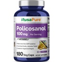 NusaPure Policosanol 100mg 180 Veggie Capsules (维根语,非GMO语)