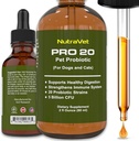 狗和猫的抗生素 - 120种服务(1/2ml). 百分之百的天然消化酶用于气体救济和健康消化. 通过液体维生素进行便秘和脱脂的先生素
