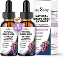 葡萄籽提取液滴标准为95%的多酚-300毫克葡萄籽最大强度标准丁、高吸收液剂Vitis Vinifera提取液滴标准-非GMO(2瓶)