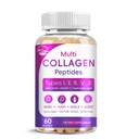 多Collagen Peptides Softgel - 型号为I,II,III,V,X - 水解Collagen Peptides with Biotin,维生素C,Hyaluronic酸,支持皮毛钉,草-Fed,N-GMO,60 Softgel,1 Pack