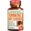 Turmeric Curcumin 补充品为 10:1 Tart Cherry 提取剂 & Celery 种子提取剂 - 天然铀酸平衡剂 联合健康和睡眠援助 - Turmeric Curcumin with Black Pepper. 60 Tart Cherry Charry Capsules