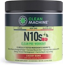 CLEAN MACHINE N10s 工厂制的前置粉剂 - Vegan 能量补充剂,配有3种临床测试的肌肉尺寸、强度、泵和耐力的专利成份 - 非GMO, 30种服务