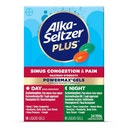 Alka-Seltzer Plus 最大强功率 Max Sinus 摄入和疼痛医学, Day + Night Liquid Gels – 强力缓解寒冷和流感, + Sinus 对成人和儿童摄入12+ 24岁