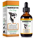 用于养犬的奎西丁,狗奎西丁液滴,狗奎西丁草药补充剂支持过敏救济,Cellular Health,Imune Boost,抗氧化剂-60毫升