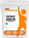 Bulk Assupports.com 有机胰岛素粉剂 - 胰岛素补充剂,可溶性纤维粉剂 - Vegan & Gluten Free - 2.5g Service, 250g (8.8 oz) (Pack of 1).